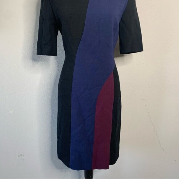 Hugo Boss Colorblock Knee Length Sheath Dress - Picture 9 of 15
